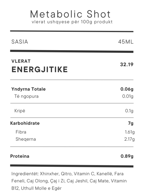 PAKETA METABOLIC SHOT